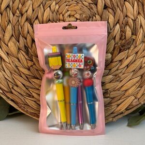 🆕 Teacher Beaded Pens - Set Of 6